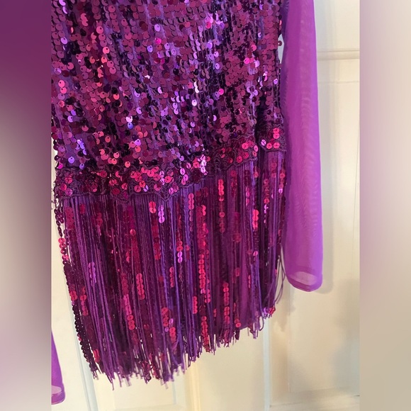 Weissman Purple and Cream Sequin Outfit size MC see picture for measurements - Picture 5 of 9
